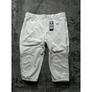 NWT Under Armour Softball Cropped Pants Women's Size XL White